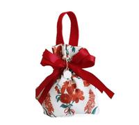 10PC Canvas Drawstring Candy Bag Retro Flower Wedding Gift Pouch Portable Storage Organizer For Party Chocolate Home Pour Bonbons