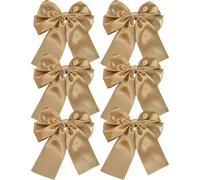 10pc Large Satin Layered Bows Hair Clip Ribbon Silky Bowknot Hairpin Barrettes Accessories For Women(M)