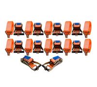 10pc Lashing Straps 5m x 4000kg x 50mm Heavy Duty Ratchet Strap Tie Down Trailer