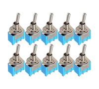 10pc/LOT Blue MTS-102 3-Pin SPDT ON-ON 6A 125VAC Miniature Toggle Switches MTS-103 3-Pin ON-OFF-ON NWPNLXEA(ON-ON)