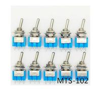 10pc/LOT Blue MTS-102 3-Pin SPDT ON-ON 6A 125VAC Miniature Toggle Switches NWPNLXEA