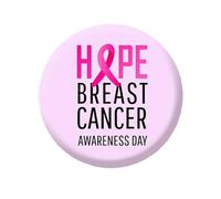 10PC Octobre Rose Broches Rondes à Badges Pin De Sensibilisation Au Cancer Du Sein Rose Ruban Broche Cancer Du Sein De Conscience DéCoration Accessoire De DéGuisement (Hot Pink)
