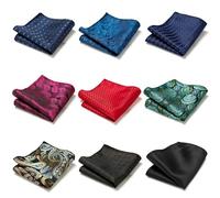 10pc Pocket Square Handkerchief Handmade Woven Silk Hanky Printed Hombre Pink Office Clothing Accessories(SP185)