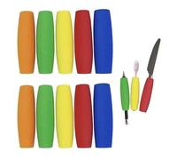 10PC Tube De Poignée En Mousse Antidérapant,Poignées De Crochet En Mousse Eva,Tube De Préhension Adaptatif,Ustensiles Couverts Rembourrés Avec Poignée,Accessoire Pour Personnes Âgées,Kiuiom