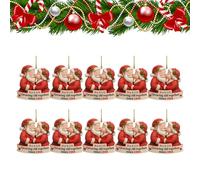 10Pc Vieillir Ensemble Ornement Noël | Ornement Couples Père Noëls Acrylique 2D | Depuis Que Couple vieillit Ensemble Pendentif | Cadeau Romantique décoration d'arbre Noël père pour Compagnon