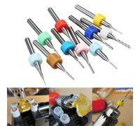 10pcs 0.5-1.4mm Carbide End Mill Set Pcb Cutter 3.175mm Shank Cnc Gravure Bit