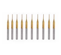 10pcs 0.7mm Carbide End Mill Cutter Titanium Coated Gravure Fraise