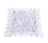 10pcs 1:12 Mat de Table en Dentelle de Maison de Poupée, Nappe Miniature de Décoration Vintage avec Détails Complexes pour Les Amateurs