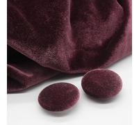 10pcs 10-28mm Velours Or Tissu Rond Tissu Recouvert Boutons Boutons De Velours avec Tige en Métal pour L’Artisanat De Vêtements, Black, 25mm