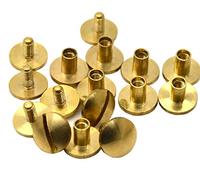10Pcs 10 * 6mm cuir Craft Ceinture Portefeuille en laiton massif Ongles Vis Rivets Chicago