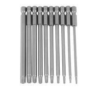 10pcs 100mm S2 1/4 pouce Torx Tournevis Bits à Tige Hexagonale de Précision Foret Tournevis Magnétique