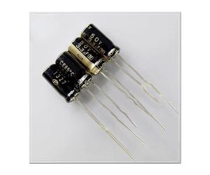 10PCS/100PCS Black Gold 3.3uF/50V 5x11mm Audio Electrolytic Capacitors EKFBQBGW(10PCS)