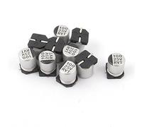 10pcs 100uF 25V SMD aluminum electrolytic capacitors 6mm x 8mm