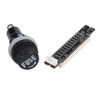 10Pcs 10A AC 250V 5mm x 20mm Panel Mounted Plastic Fuse Holder Socket with Dual 12 Level Indicator