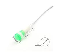 10PCS 10mm Signal Lamp Panel Mounting LED Indicator Red Green Yellow Light 12V 24V 380V 220V Guiding NWPNLXEA(380V Green)