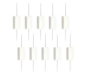 10pcs 10W 5ohm Blanc Fil Résistances Solides de Ciment Céramique pour Compteur, Électronique Automobile