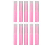 10Pcs 12.1mm Lipstick Tube Empty DIY Cosmetic Lip Balm Container Bottle for Lipstick Crafters and Professionals (Pearlescent Pink Lipstick Tubes of 10)
