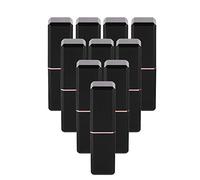 10pcs 12.1mm tubes de rouge à lèvres vides, tube carré noir de trèfle pour contenants cosmétiques auto-fabriqués bricolage