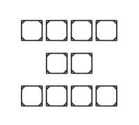 10Pcs 120Mm Anti-Vibration Silicon Fan Gasket Noise Reduction Silencer Gasket Pad pour PC Computer Case Fan