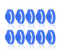 10Pcs 125Khz Bracelet RFID, Contrôle d'accès de bracelet RFID de carte d'identité en silicone étanche Bracelet en silicone pour carte IC pour piscine, sauna, salle d'hôtel (Bleu)