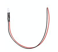10PCS 12V 0,06W 5mm LED Diode Électroluminescente, Filaire Multicolore LED Câble Léger Économiseur D'énergie Diode Électroluminescente Câblage 20cm (Blanc)
