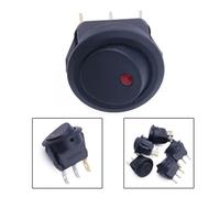 10Pcs 12V Car Round Rocker Dot Boat Red LED Light Toggle ON/OFF Switch