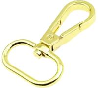 10pcs 16-50mm Boucles De Sangle en Métal pour Sac Sangle Ceinture Pivotant Mousqueton Fermoir Collier De Chien Mousquetons Accessoires De Couture Bricolage, Palelightgold, 16mm-10Pcs