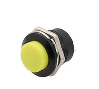 10pcs 16mm Momentary Push Button Switch OFF (ON) Self-reset pushbutton switches 6A/125VAC 3A/250VAC Round Switch R13-507 NWPNLXEA(Gelb)