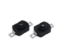 10pcs 17 * 12 * 9.5MM DC 30V 1A 2Pin Black Push Button Switch for Torch 2P On-Off Flashlight Switchs NWPNLXEA