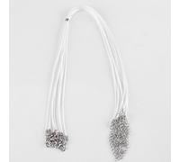 10Pcs 18 inch Collier Cire Corde 1.5mm, Colliers en Cire avec Fermoir et Cha?ne pour la Fabrication de Bijoux de Bricolage (Blanc)