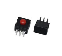 10pcs 1A 30V Red On Off Red Push Button Switch Curved 3Pin DC Power Torch Control Flashlight Switch NWPNLXEA