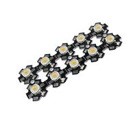 10pcs 1W 3W Perles LED Haute Puissance Avec PCB Étoile Noire 20mm,3W Avec PCB Noir,Blanc Froid 6500K