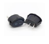 10PCS 2 Position 3 Pins Oval Rocker Switch Black ON-OFF AC 6A 250V 10A 125V For Kettle Button Switch NWPNLXEA