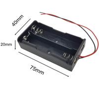 10Pcs 2 x 3.7V Battery Holder Plastic Case Storage Box with Wire Leads