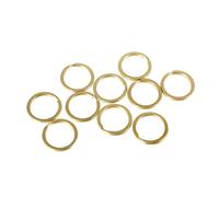 10pcs 20/25/30/35 mm Brass Split Key Rings Chain Charms Clasp Loop Findings DIY Crafts - Antique Gold, 25 mm