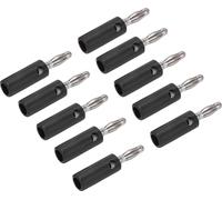 10pcs 22.090 4mm Banana Plug Gold Plated Lantern Banana Plug Connector for Electronic EquipmentNoir