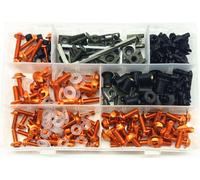 10pcs/223pcs Kit de visserie Moto Carénage Pare-brise Corps Modification Bolt Set - Vert