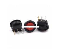 10PCS 23mm Diameter Red Light 3 PINS ON-OFF SPST Round Rocker Switch 6A/250V 10A/125V AC NWPNLXEA