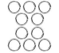 saizone 10PCS 25mm Rond Mousqueton, Snap Ressort Anneau Boucle Alliage De Zinc Trousseau Crochet Clips pour Sacs, Sacs à Main, Porte-clés, Travaux Manuels,Argent
