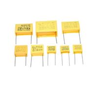 10pcs 275VAC capacitor X2 series 0.01UF ~ 2.2UF Polypropylene film capacitor 10nf 100nf 150nf 200nf 680nf 470nf 1UF EKFBQBGW(0.001UF 102K P10MM)