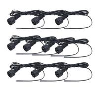10pcs 2Pin Male LED Connector Wire 1.2M Waterproof Black Power Cord Extension Power Cable for Solar Panel