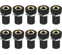 10pcs 3,5mm Femelle Mono Montage sur Panneau Jack avec Écrous 3,5mm Mono Jacks Montage sur Panneau Connecteurs à Souder Accessoires pour Lecteurs CD Ordinateurs Portables Numériques DVD