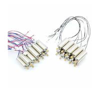 10PCS 3.7V 8520 8.5x20mm Coreless electronic starter With gear CW CCW for DIY Indoor FPV Racing Quadcopter Brush IINKUEYK(10PC Black and White)