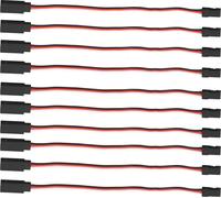 10PCS 3 Pin Servo Extension Cable Model Car Servo Driver Connection Line Brass Inner Core 200mm Male to Female