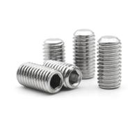 10pcs 304 Stainless Steel DIN916 Hex Socket Set Screw Cup Point M2 M3 M4 M5 M6 M8 M10 M12-M16 Headless Hexagon Socket Grub Screw(3mm,M2 (10pcs))