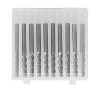 10pcs, 4 Couteaux de fraisage de flûtes, Pas de Couteau à Machine à Grave bavarde, 3,175x15 mm, pour Acrylique MDF PVC