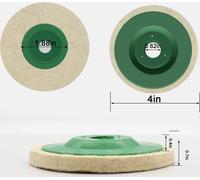 10Pcs 4 Inch Round Wool Felt Disc Wheel Pads for 100mm Angle Grinder Buffing Polishing