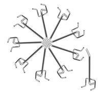 10pcs 4 pouces crochets de panneau perforé 1/4 pouce de diamètre Chrome fini fer Peg Board rayonnage accrocher des crochets assortiment pour atelier de garage et organisateur de vente au détail