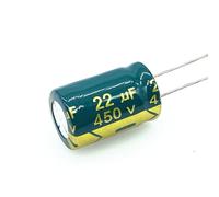 10pcs 450v 22UF Impedance high frequency aluminum electrolytic capacitor size 13 * 20 RUAJOGYNVM