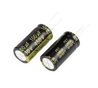 10Pcs 450V100UF 18x35 Aluminum Electrolytic Capacitor High Frequency Low ±10% 2000Hours 105℃ DIY Capacitors NWPNLXEA